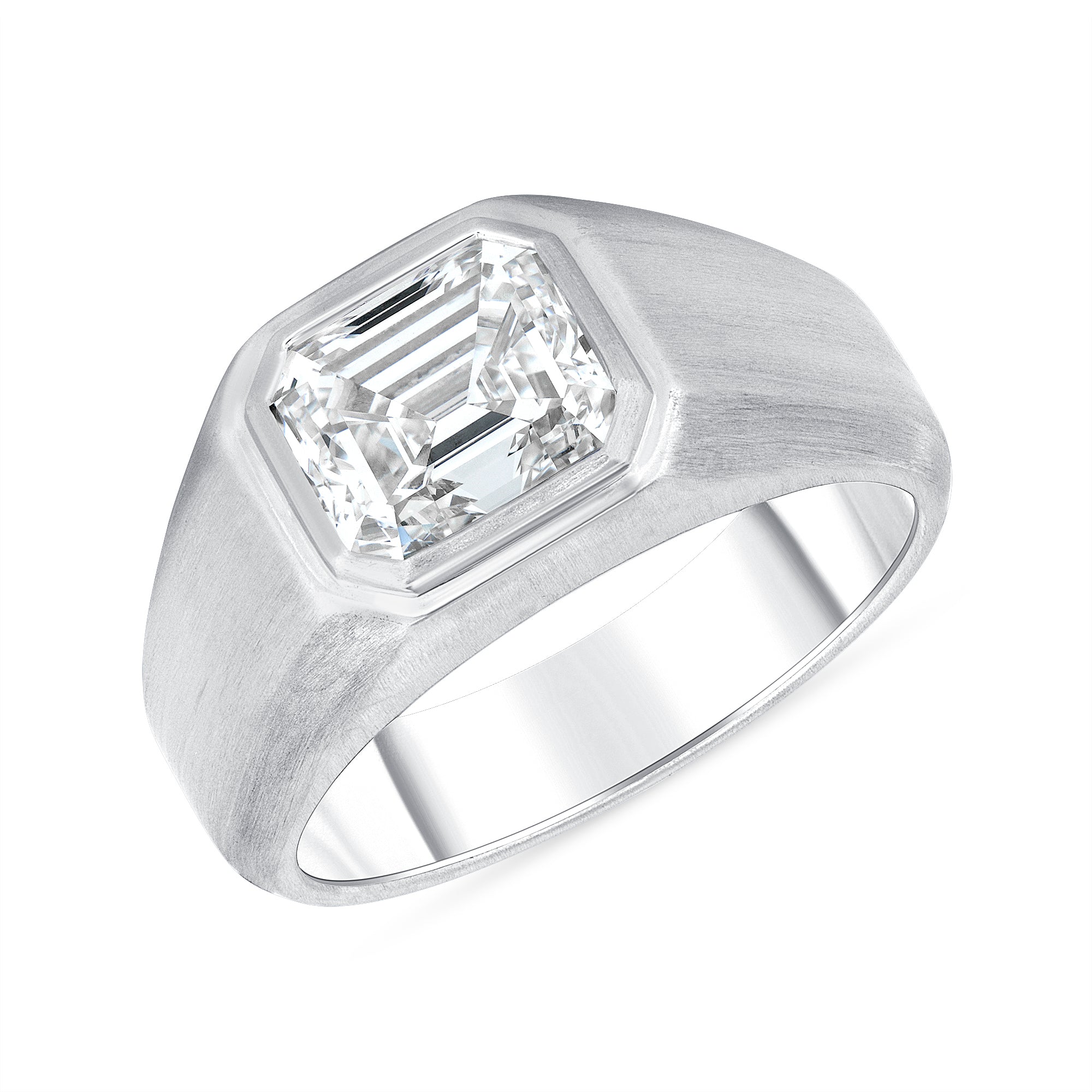 Emerald Cut Diamond Men&