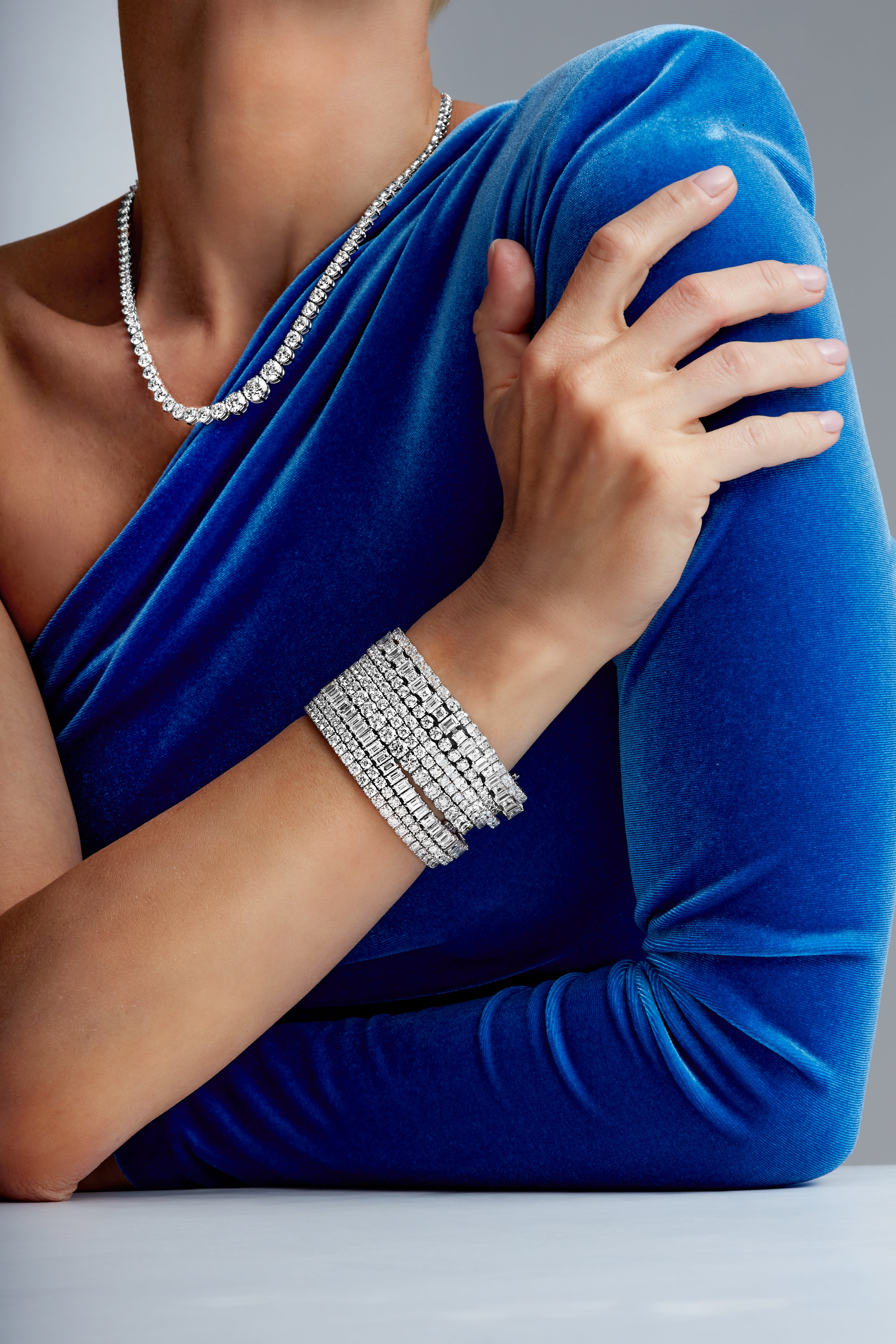 7.26CT Round Brilliant Diamond Tennis Bracelet