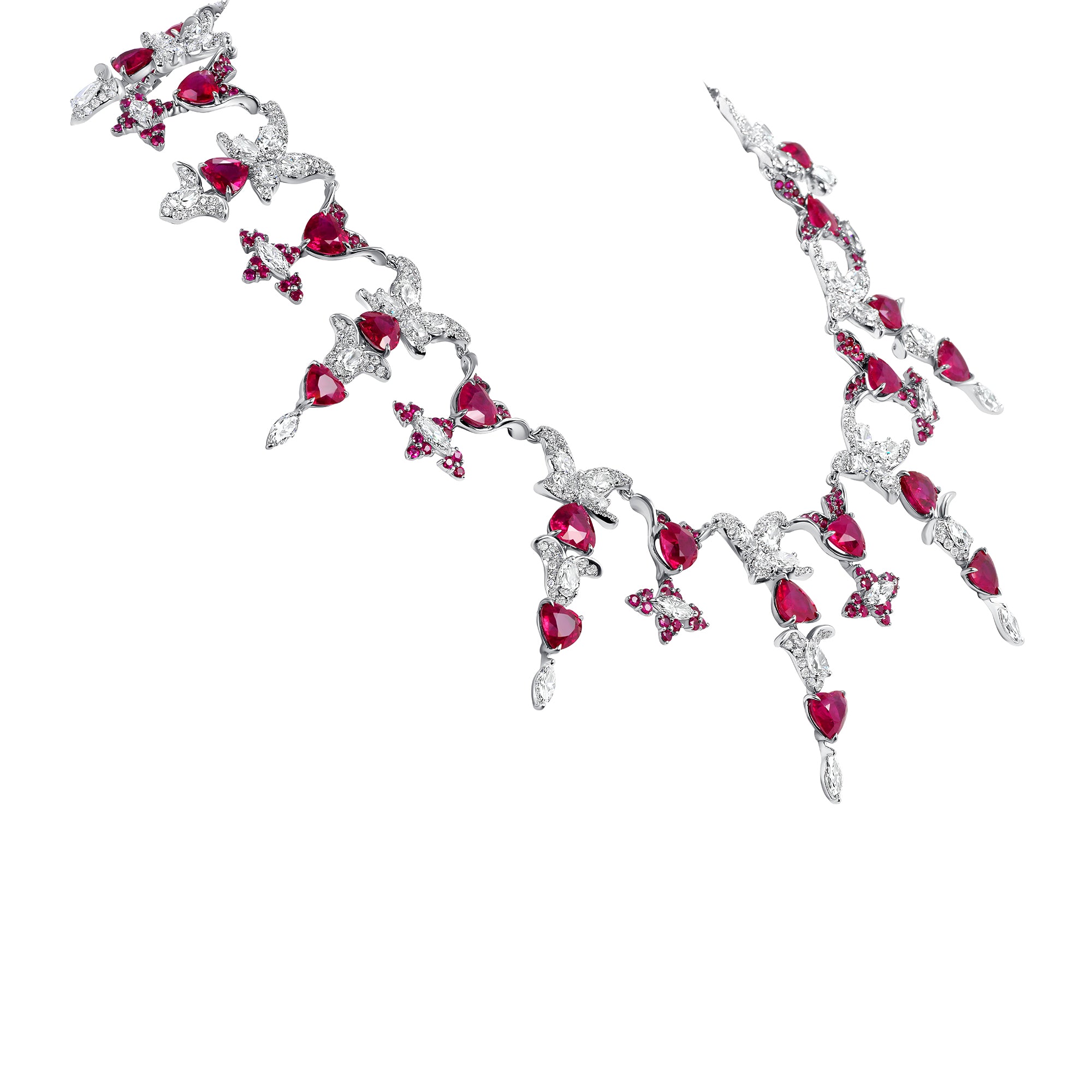 Ruby & Diamond Spike Necklace