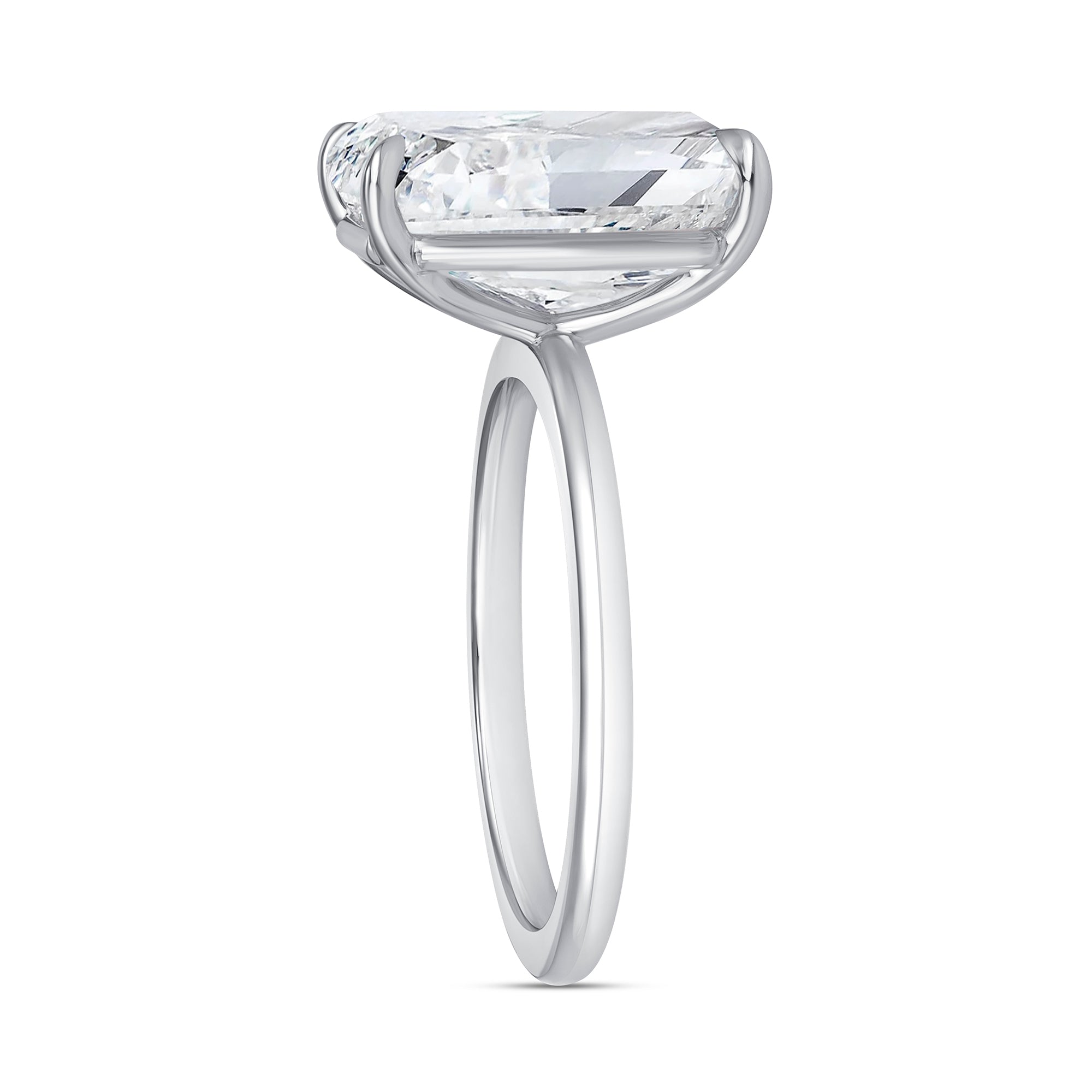Emerald Cut Solitaire Diamond Ring