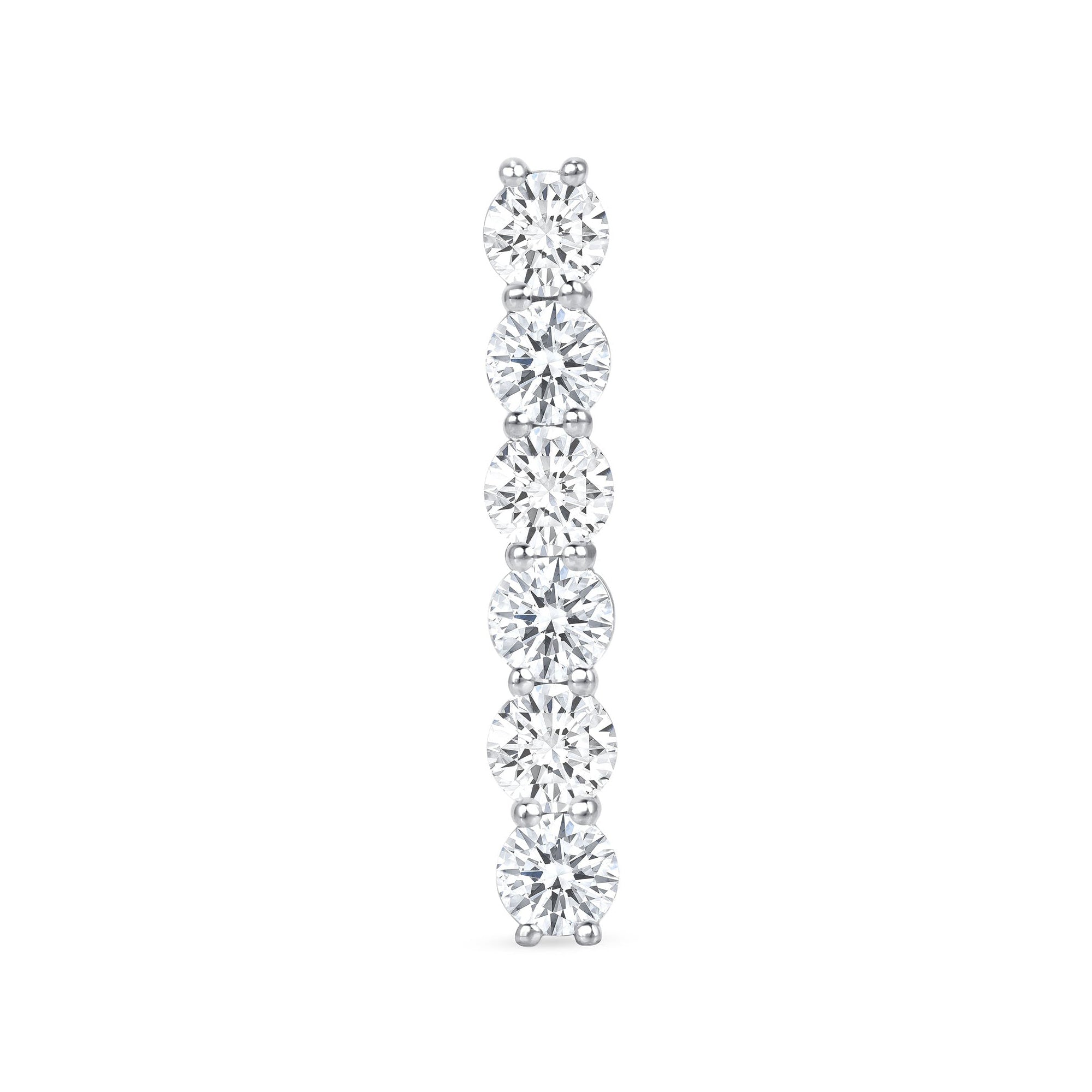 Round Brilliant Cut Diamond Straight Line Pin