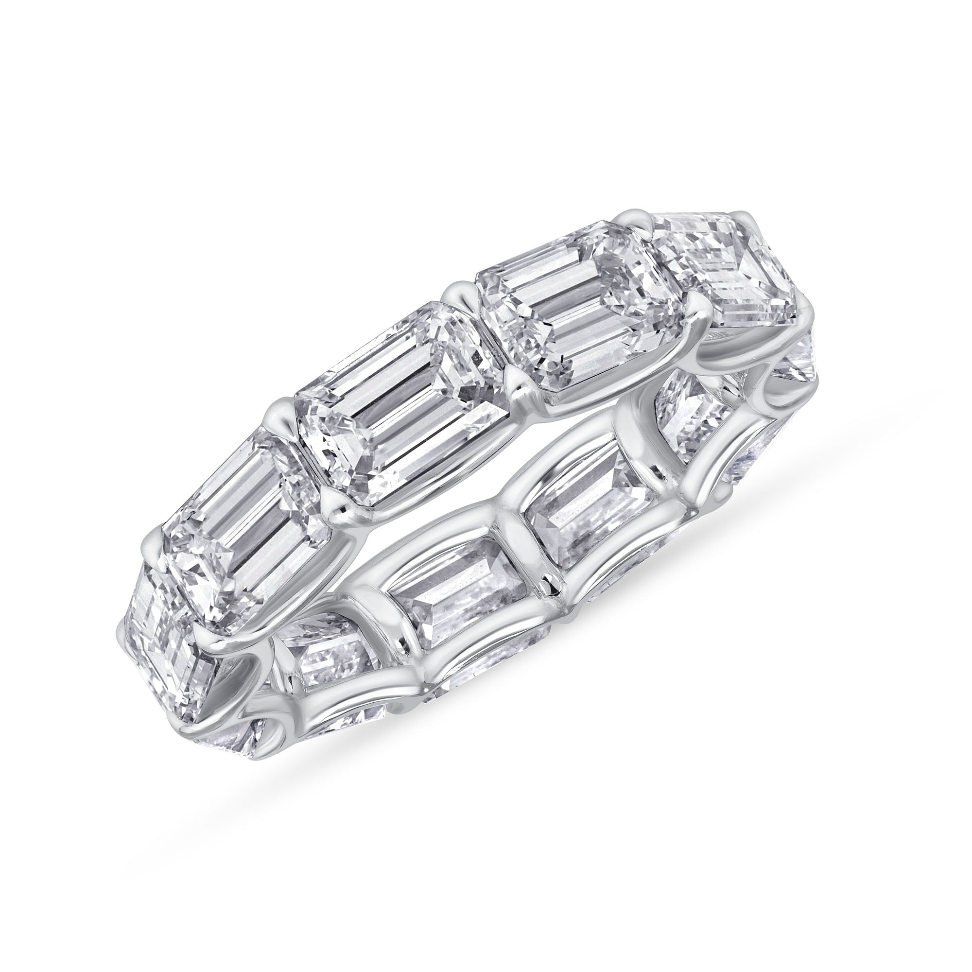 7.64CT. Emerald Cut Diamond Eternity Band