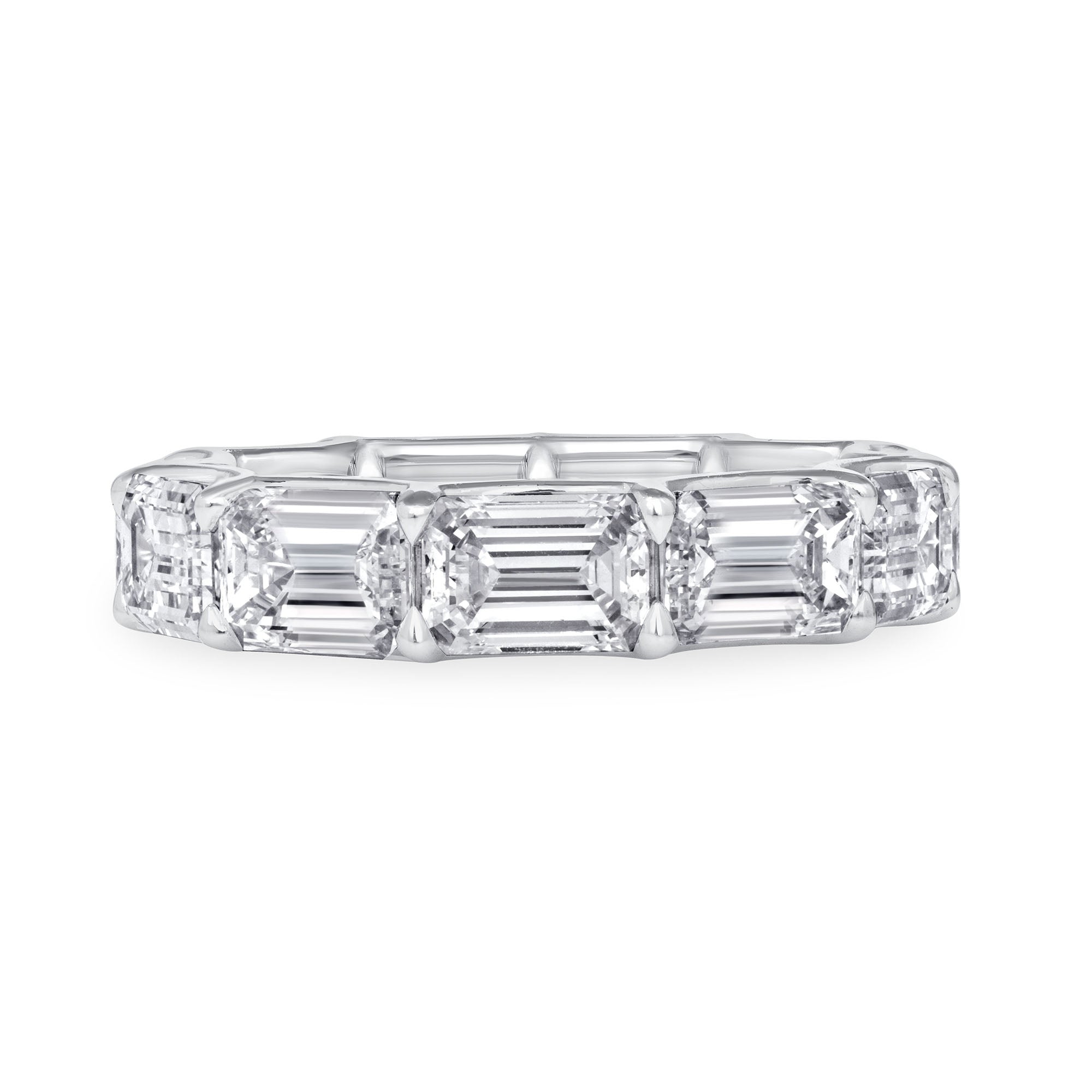 7.64CT. Emerald Cut Diamond Eternity Band