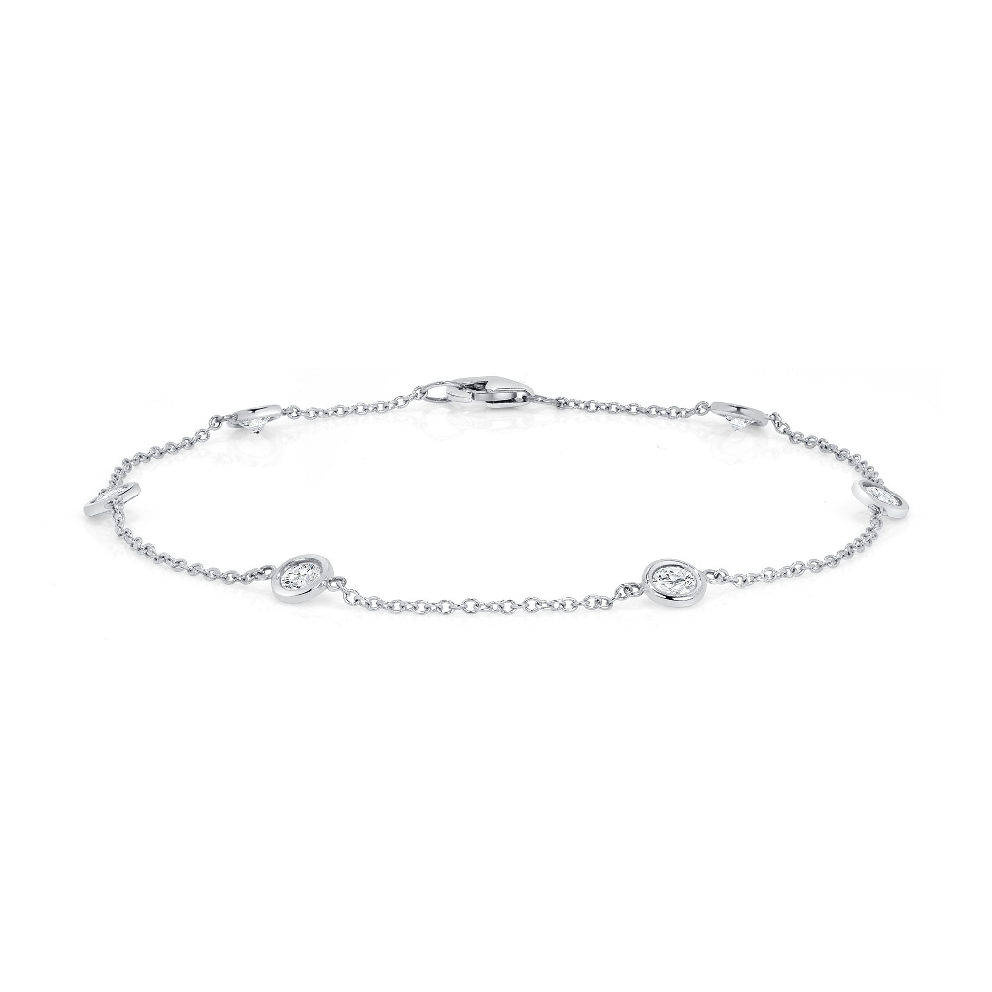 Round Brilliant Diamonds By-The-Yard Bracelet