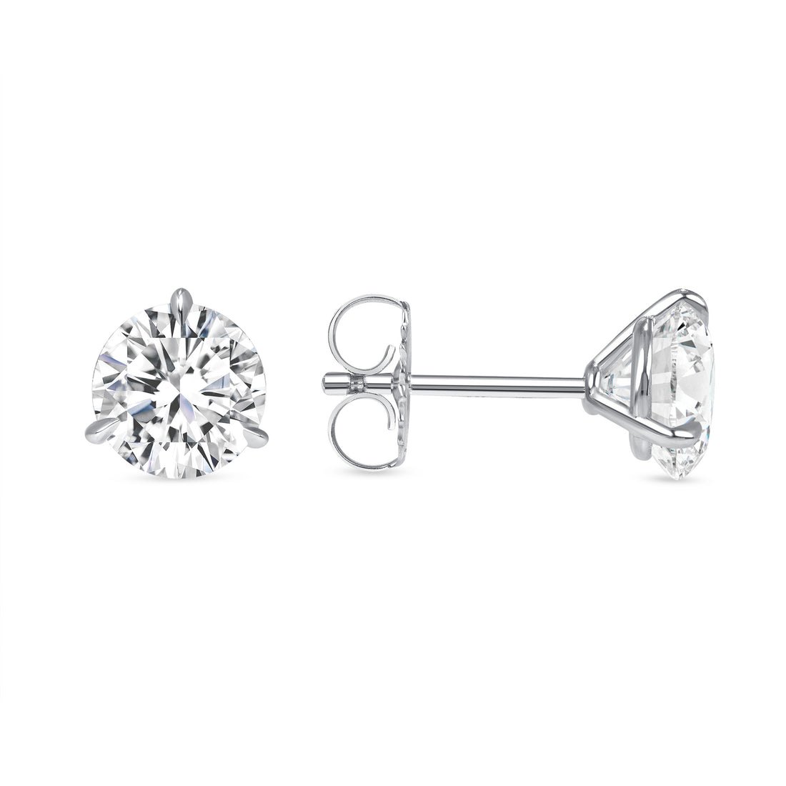 3CT Martini Diamond Stud Earrings