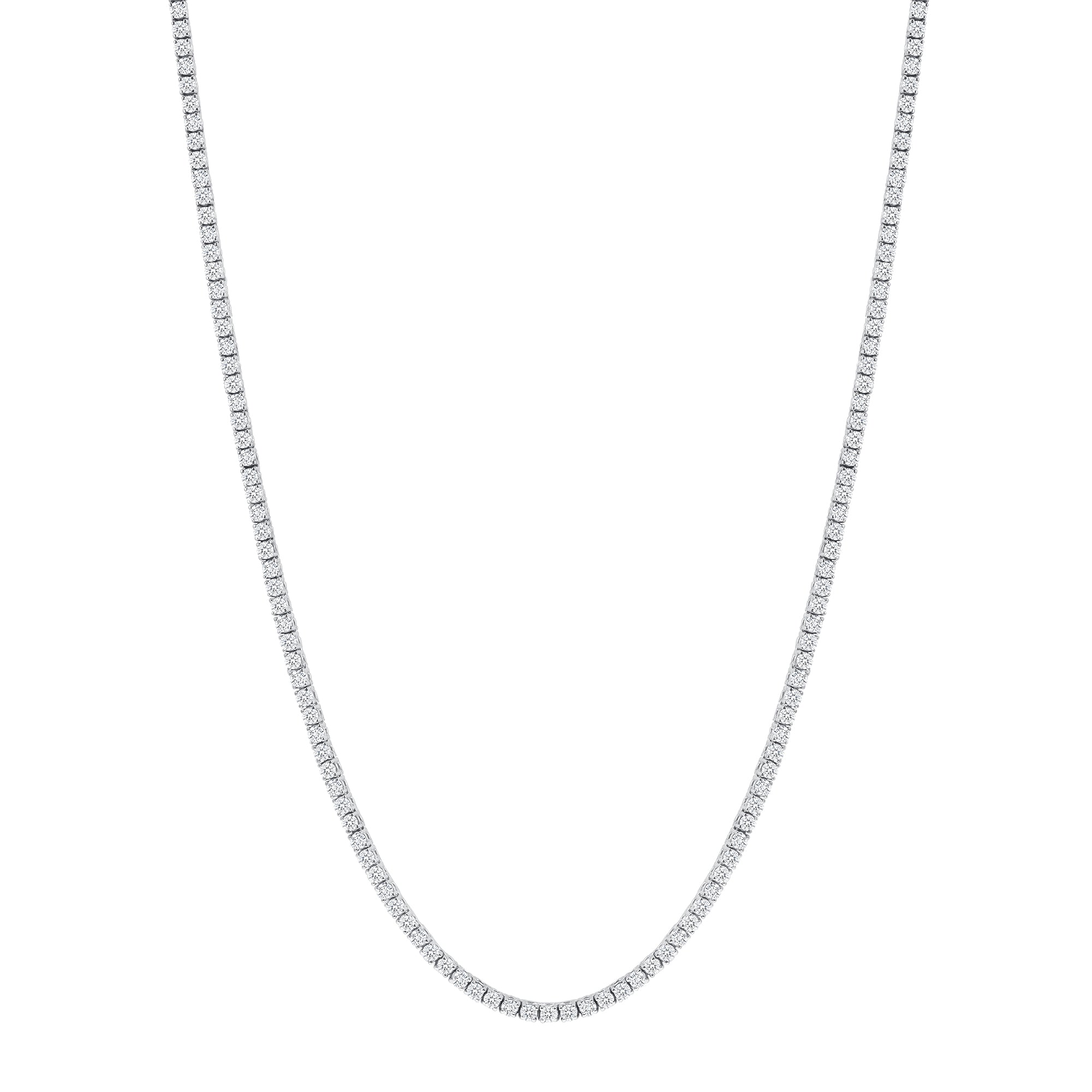 11.25CT Round Cut Diamond Tennis Necklace