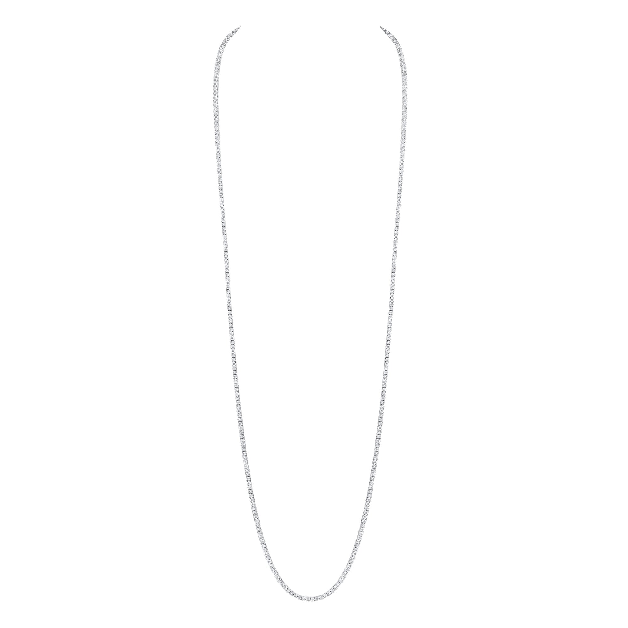 11.25CT Round Cut Diamond Tennis Necklace