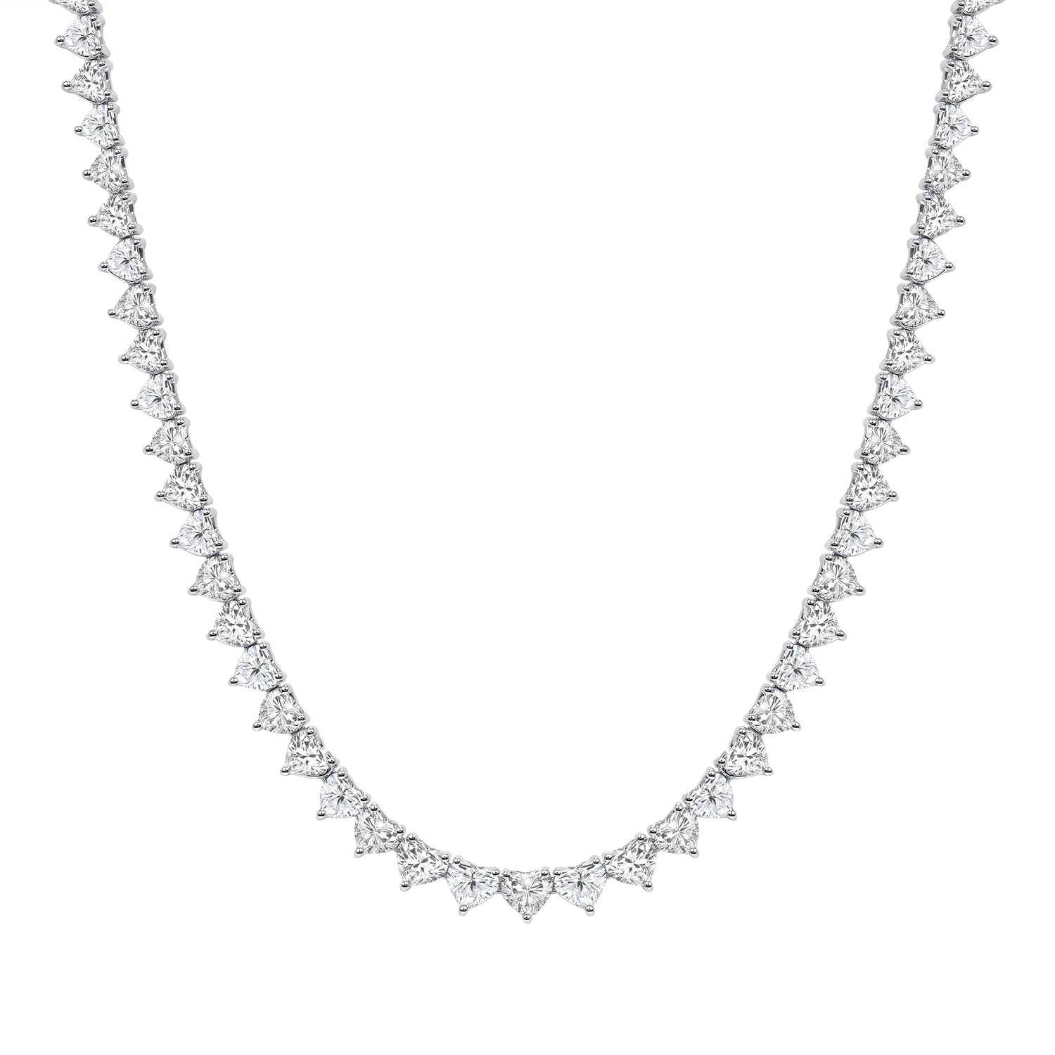 19.91CT Heart Shape Diamond Tennis Necklace