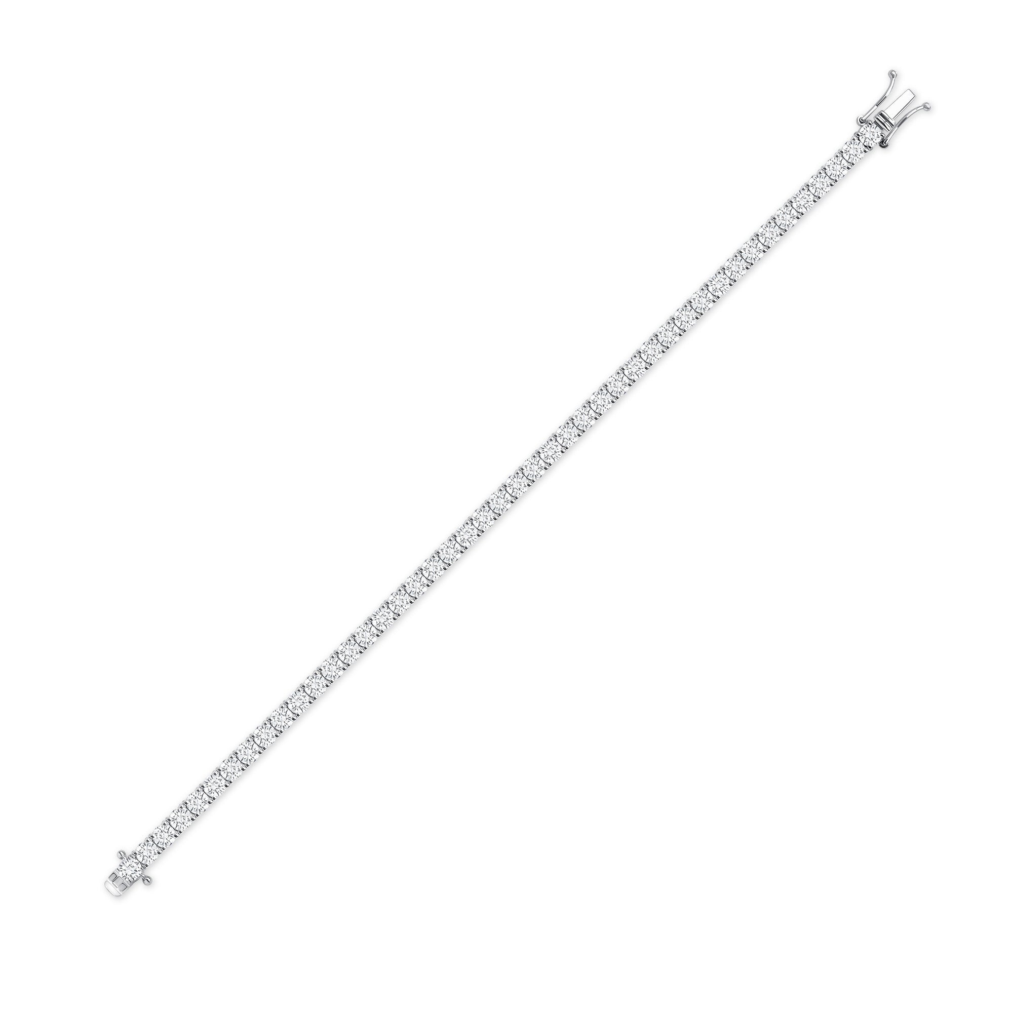 8.12CT Round Brilliant Diamond Tennis Bracelet