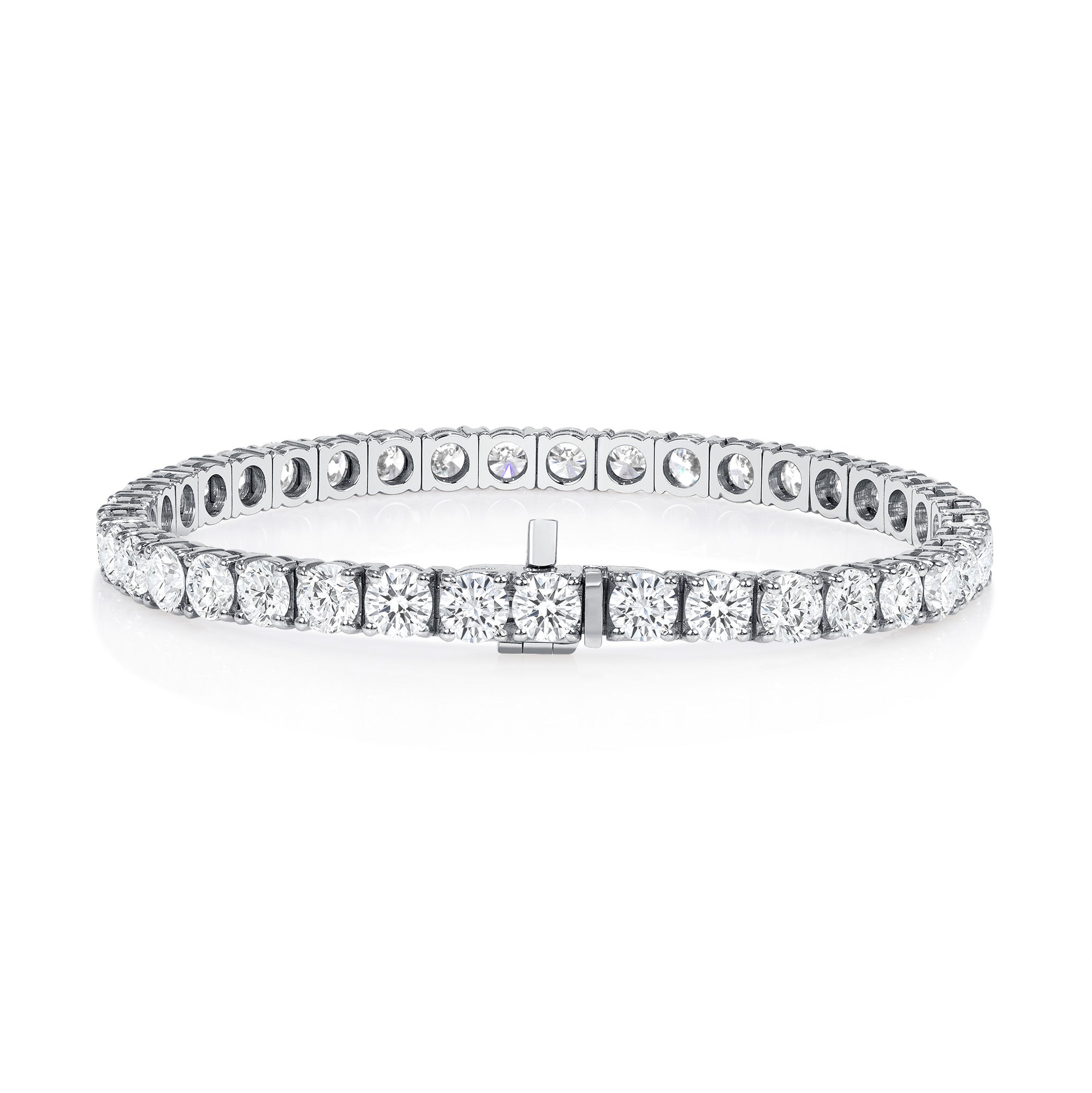 12CT Round Brilliant Diamond Tennis Bracelet