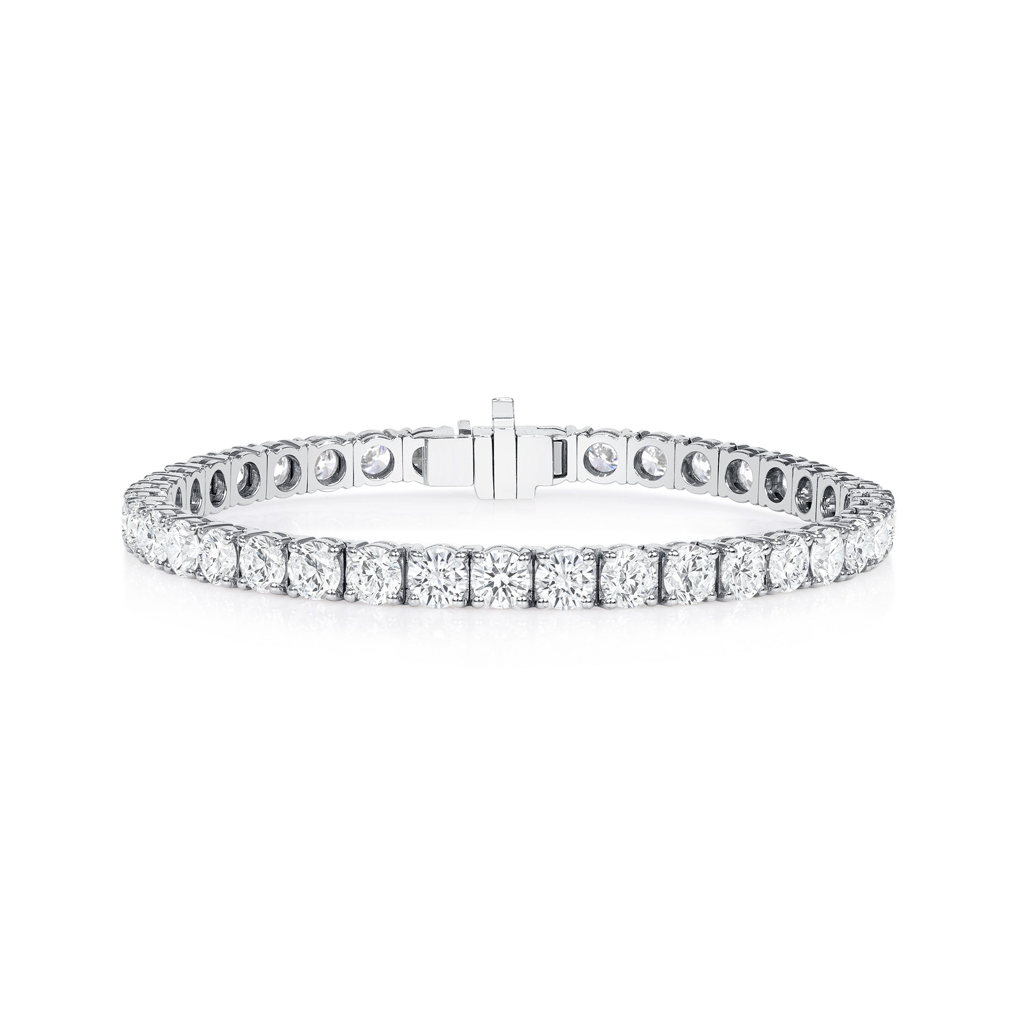 12CT Round Brilliant Diamond Tennis Bracelet