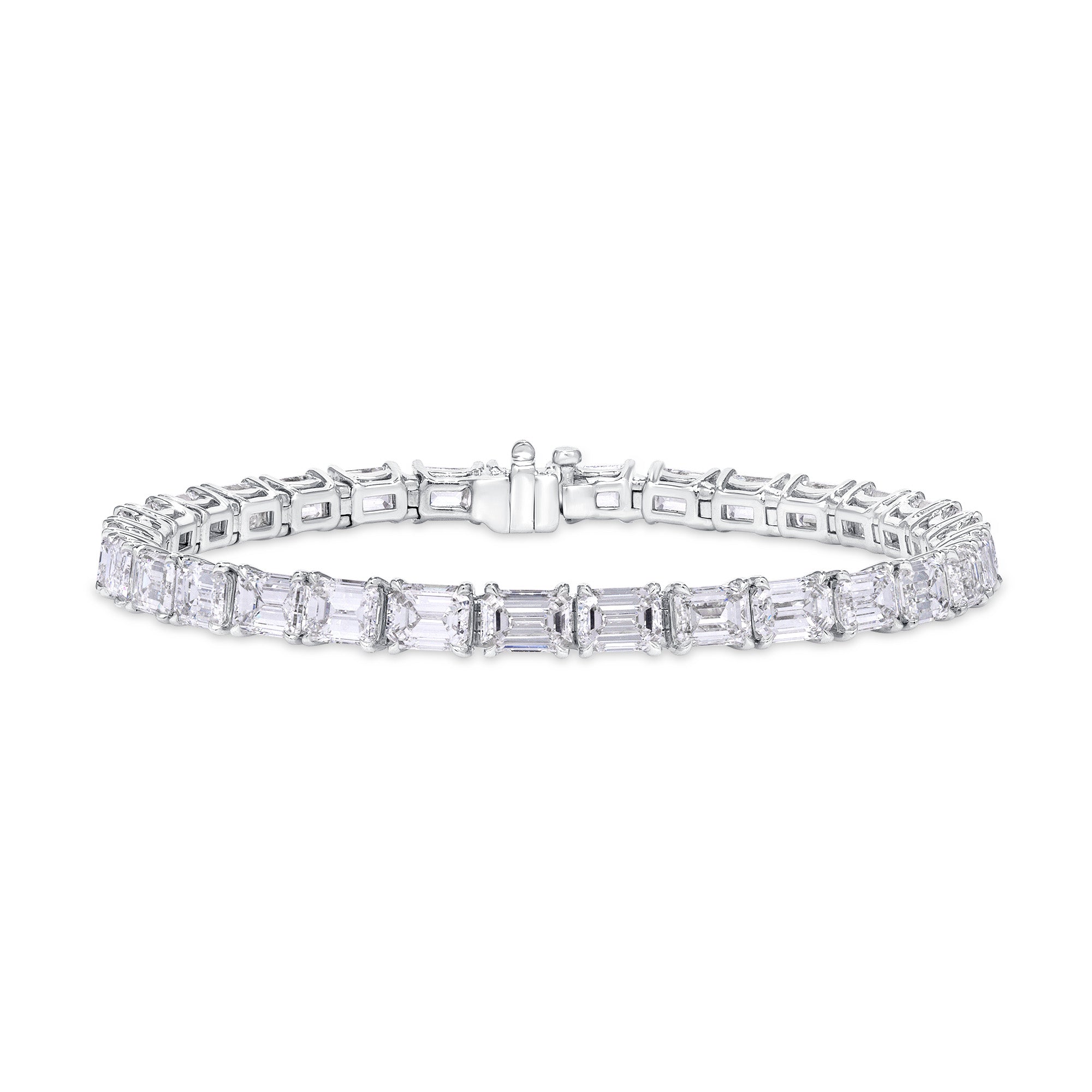 15.61CT Emerald Cut Diamond Tennis Bracelet