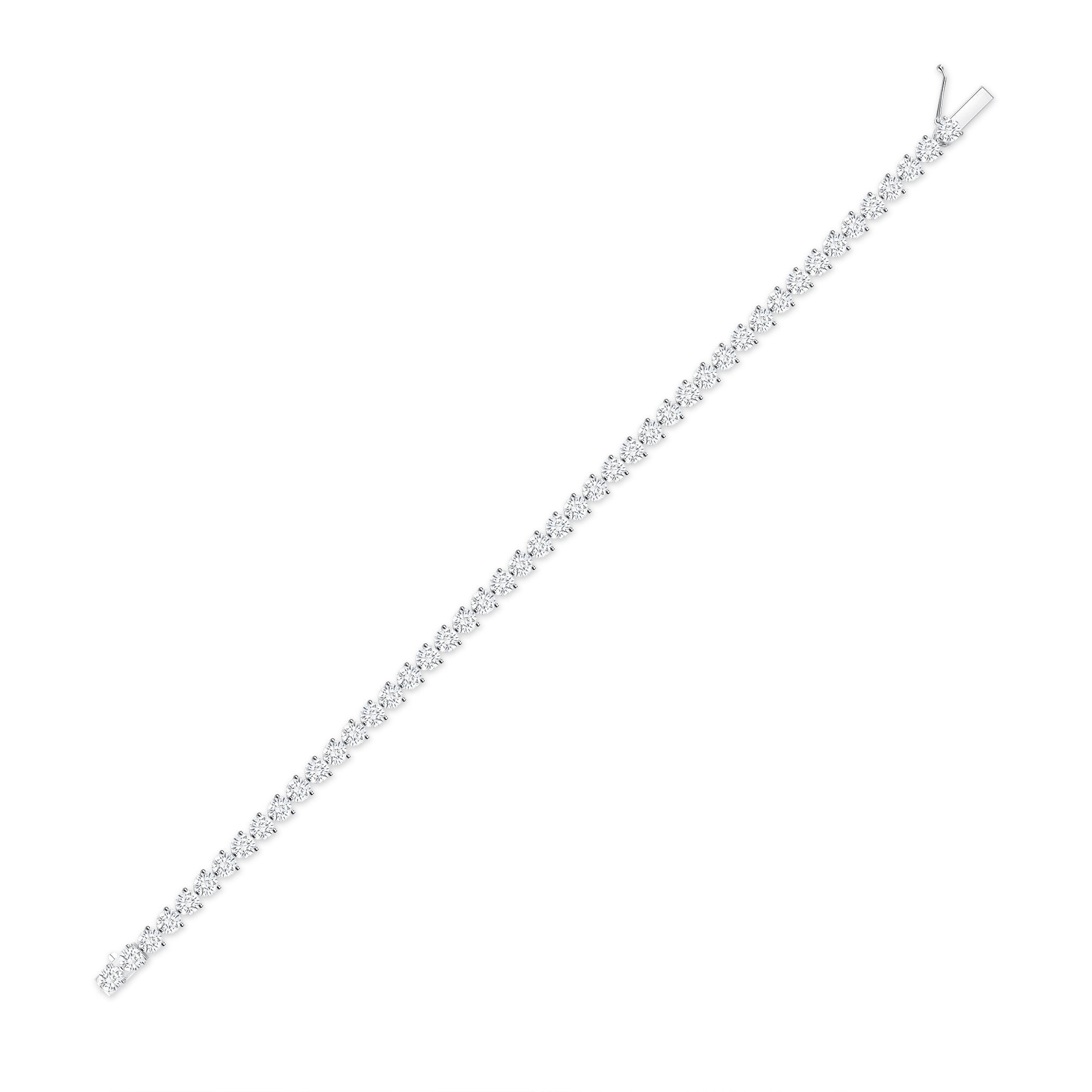 11.32CT Round Brilliant Diamond Tennis Bracelet