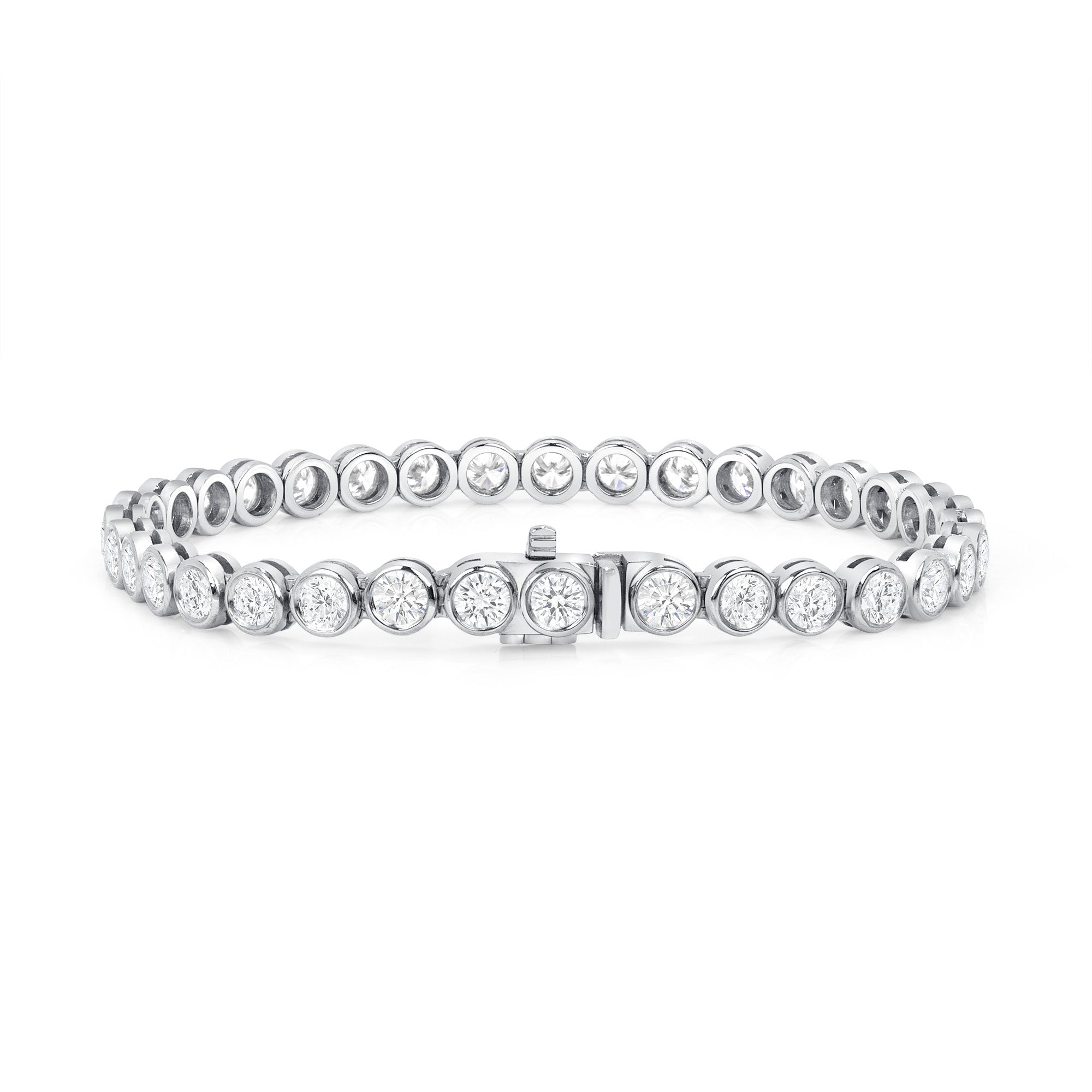 6.80CT Bezel Set Diamond Tennis Bracelet