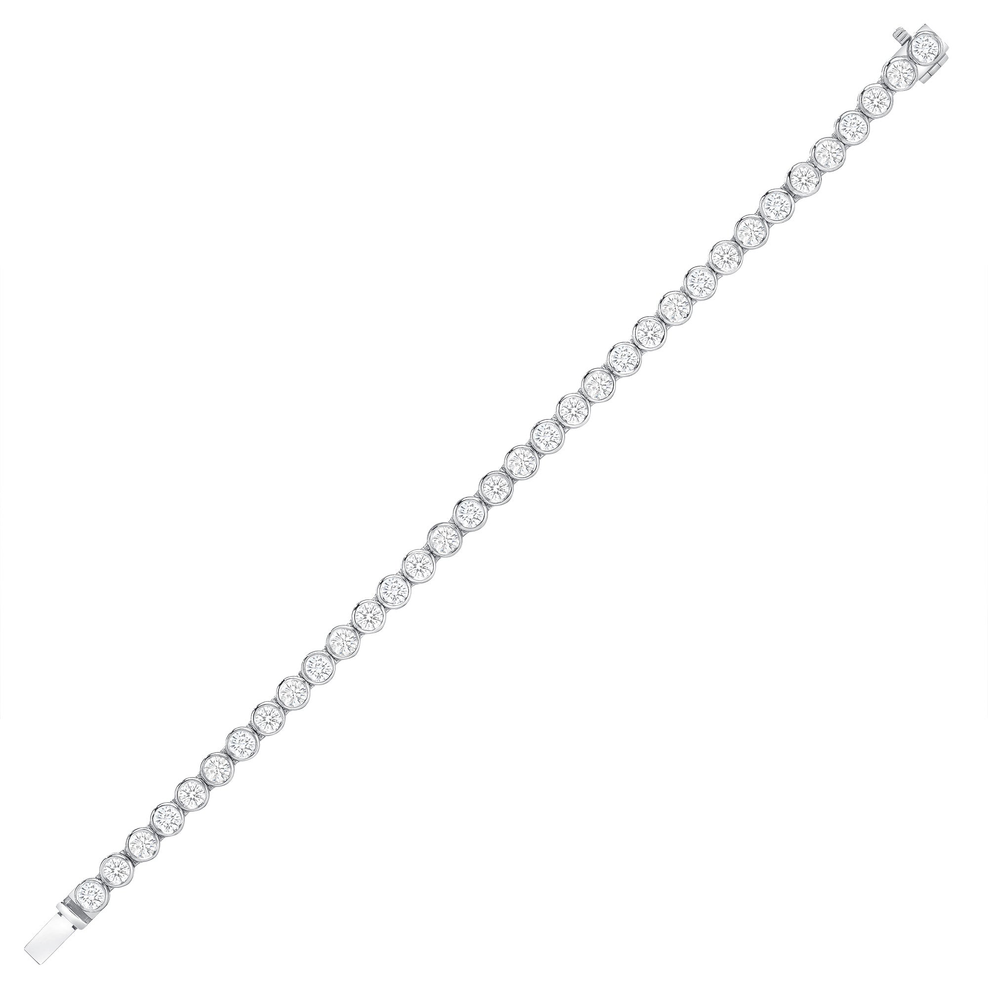 6.80CT Bezel Set Diamond Tennis Bracelet