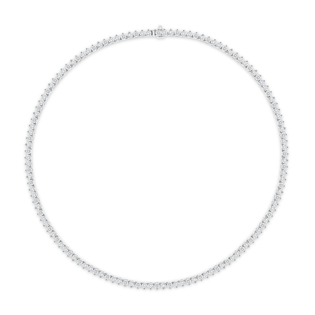 18.95CT Round Brilliant Diamond Tennis Necklace