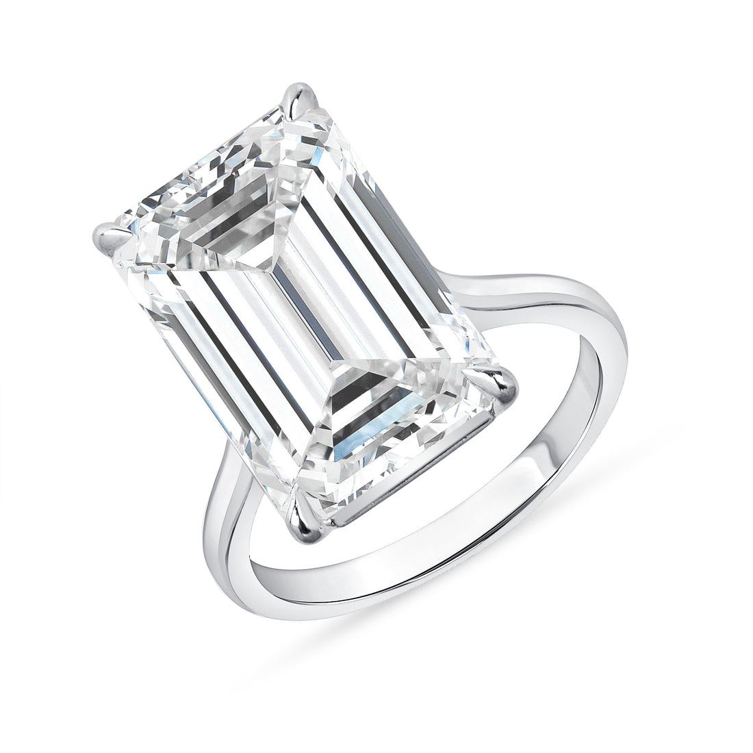11CT Emerald Cut Diamond Ring