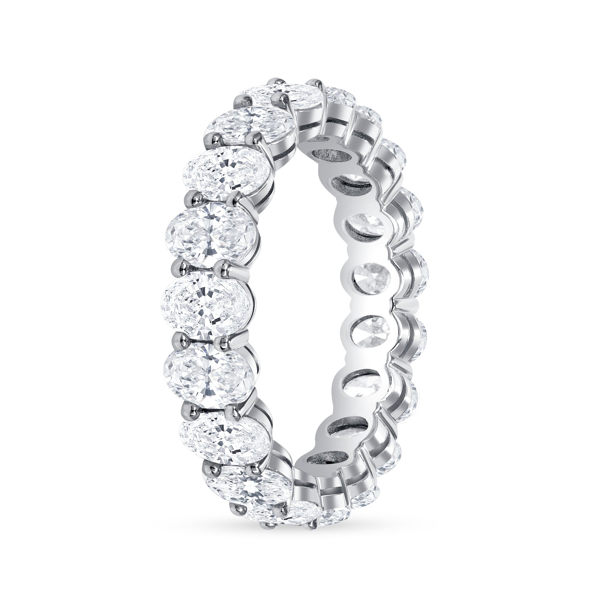 4CT Oval Cut Diamond Eternity Band
