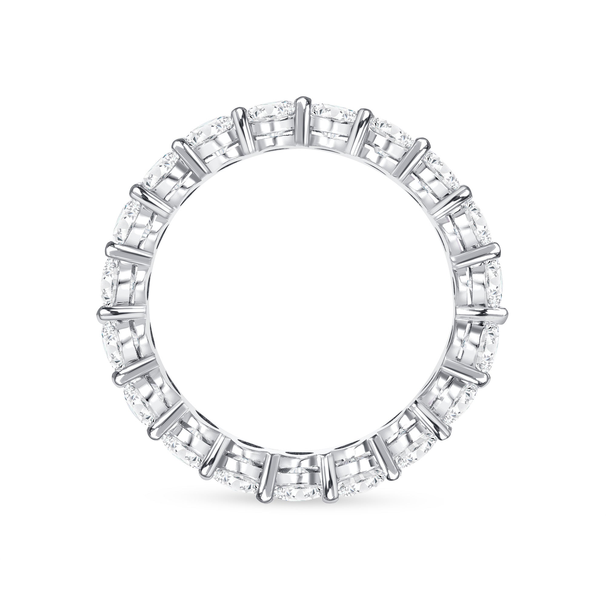 4CT Oval Cut Diamond Eternity Band