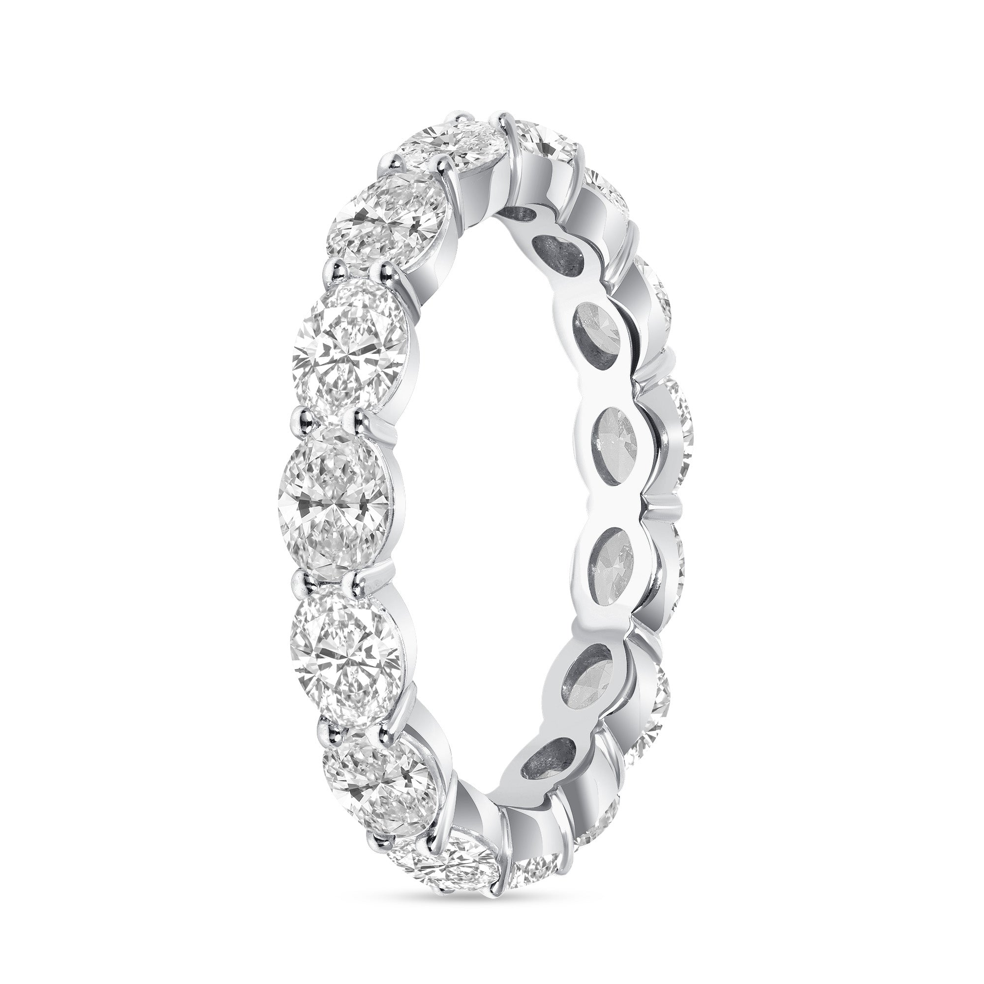 3CT Oval Diamond Eternity Ring