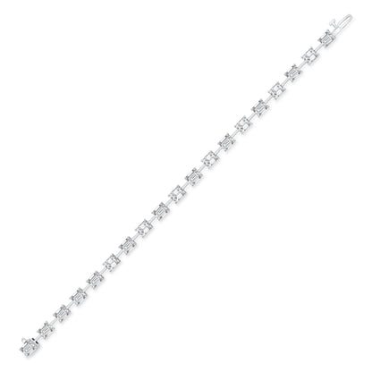 9.52CT Emerald Cut Diamond Tennis Bracelet