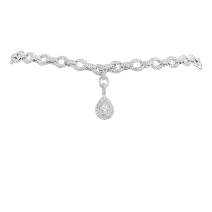 Tri-Layered Blue Sapphire &amp; Diamond Bracelet/Choker