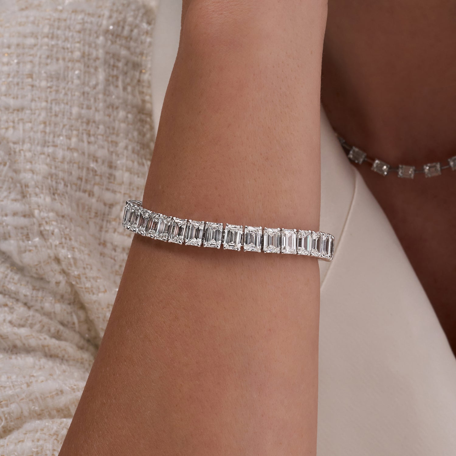 16CT Diamond Baguettes Tennis Bracelet