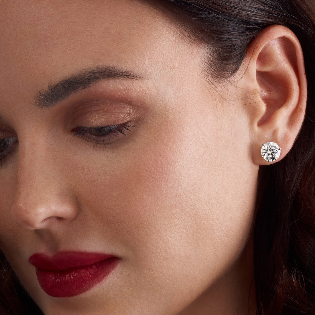 3CT Martini Diamond Stud Earrings