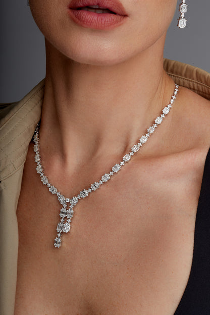 Mixed-Cut Diamond Necklace