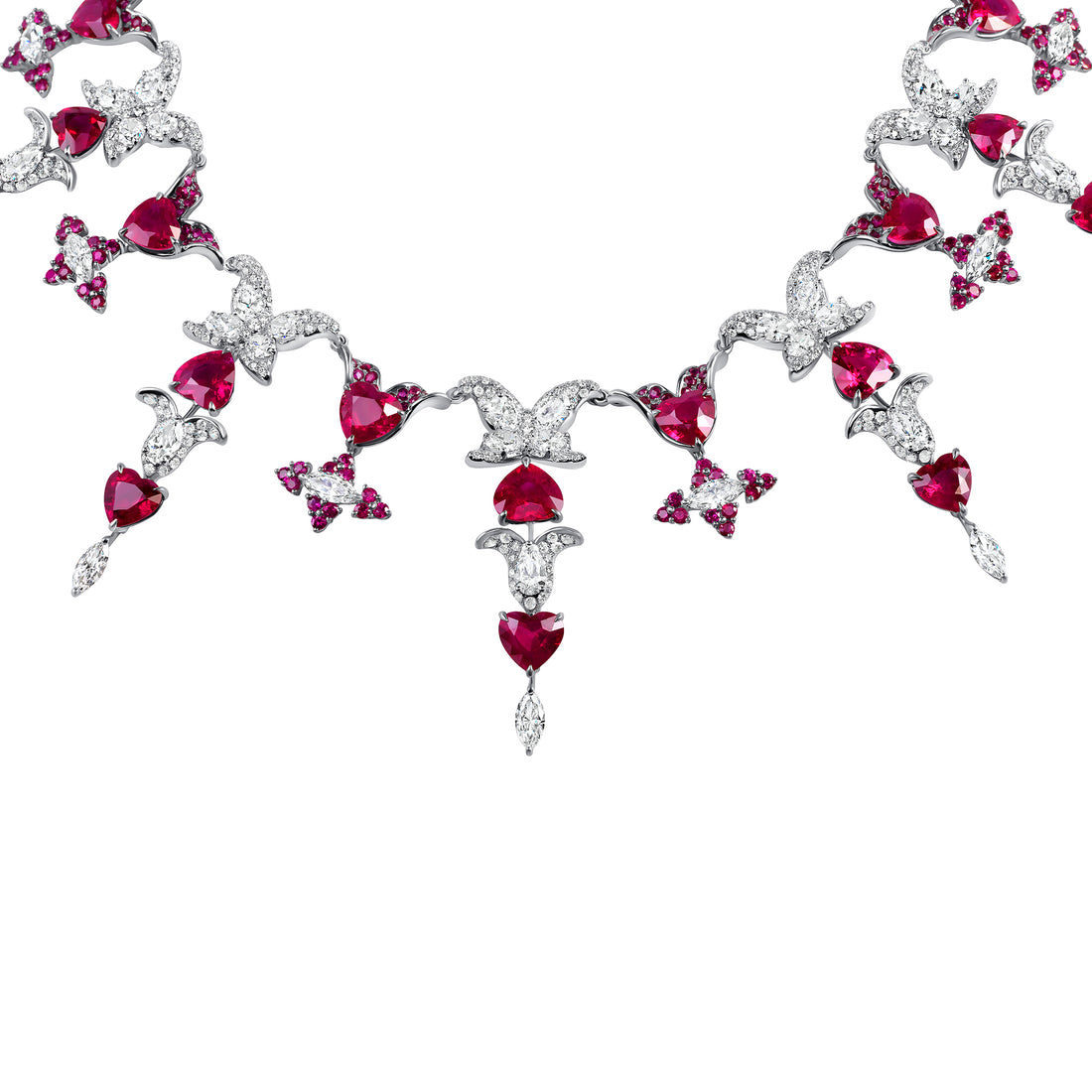 Ruby & Diamond Spike Necklace