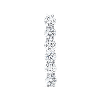 Round Brilliant Cut Diamond Straight Line Pin