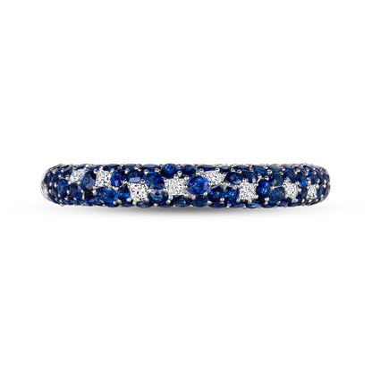 42.26CT Mix Cut Sapphire and Diamond Bangle