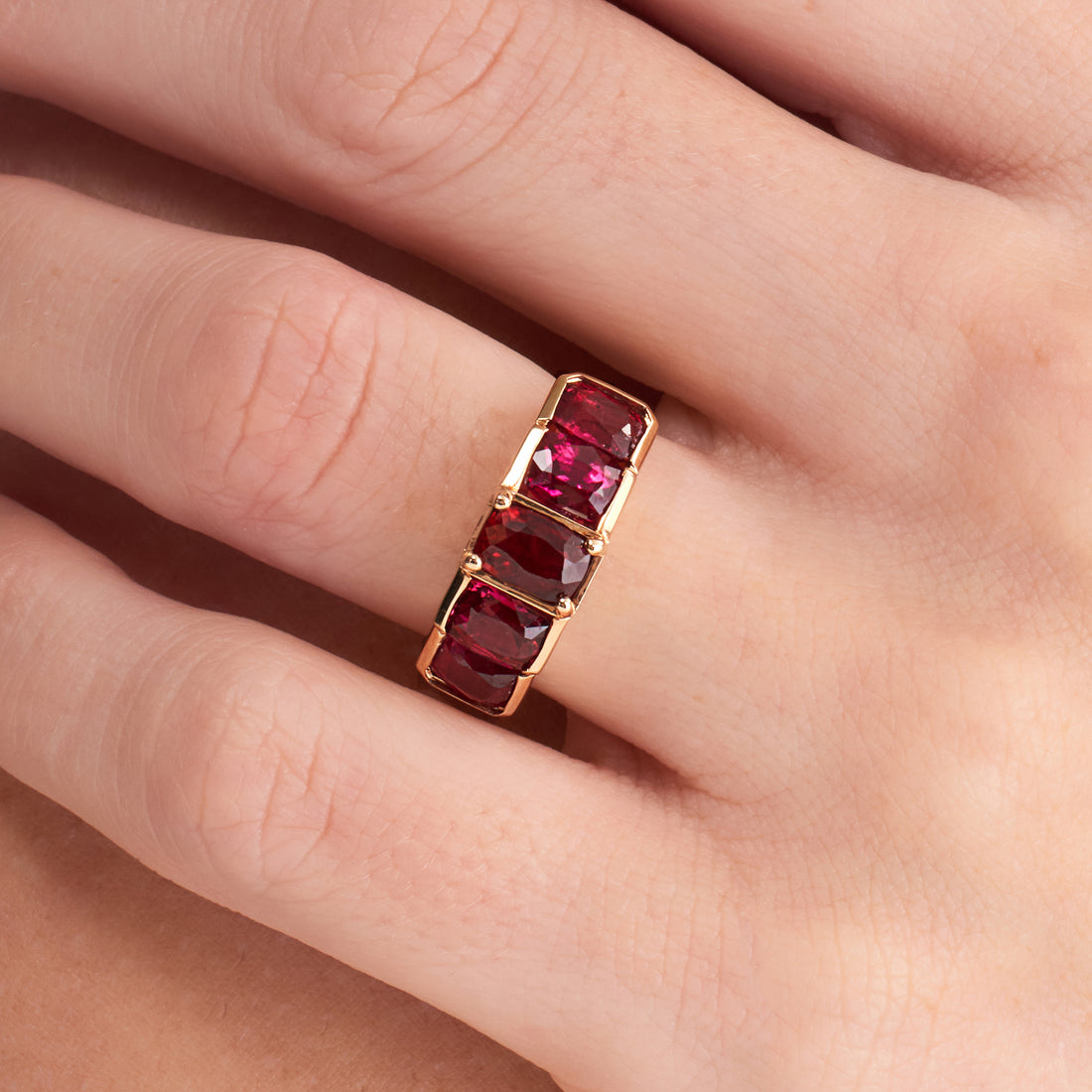 4.98CT Cushion Ruby Ring