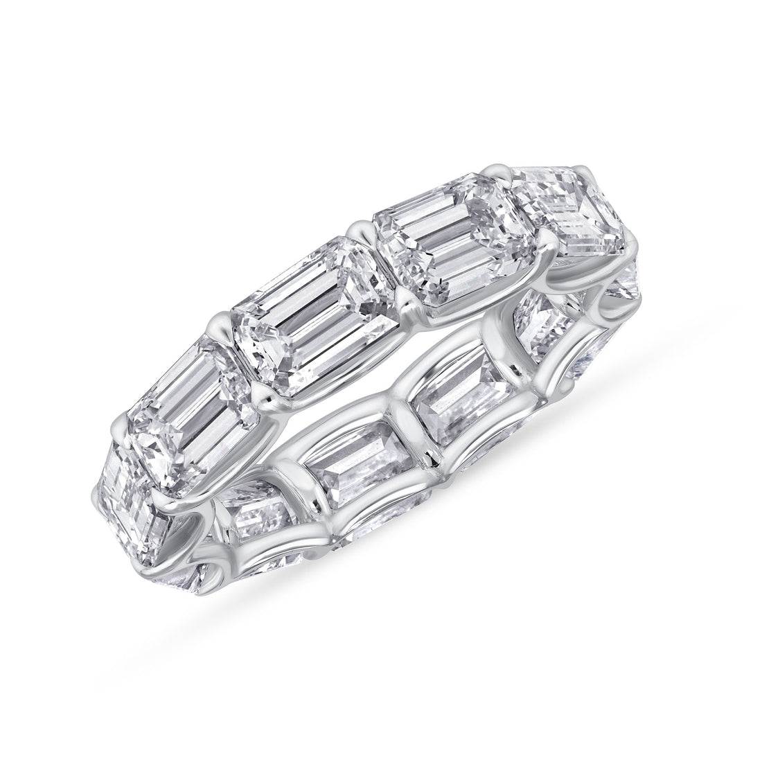 7.64CT. Emerald Cut Diamond Eternity Band
