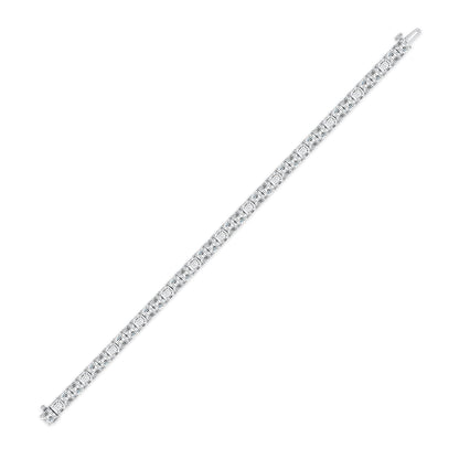 20CT Asscher Cut Diamond Tennis Bracelet