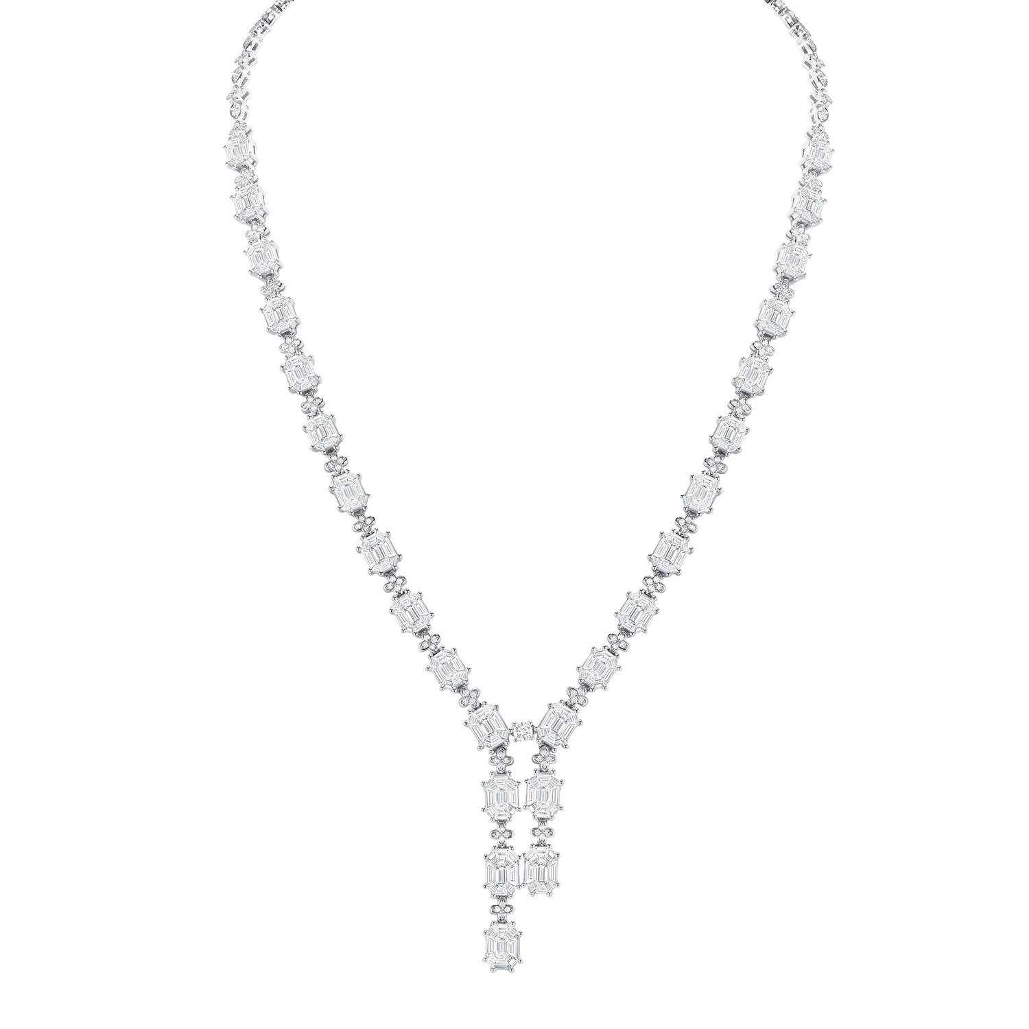 Mixed-Cut Diamond Necklace