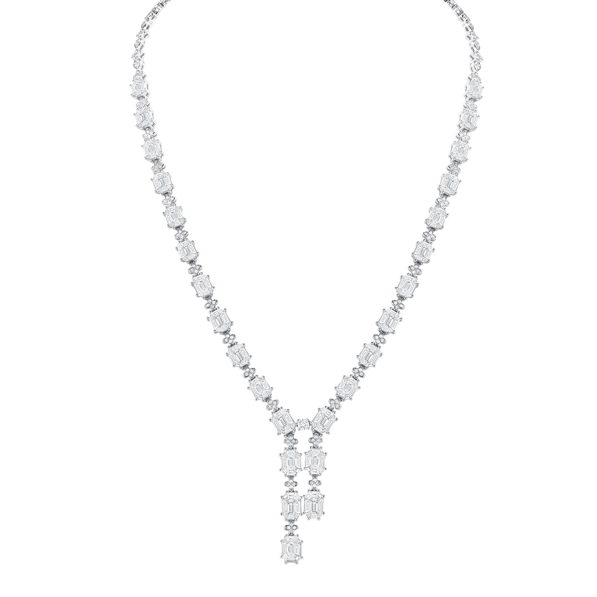 Mixed-Cut Diamond Necklace