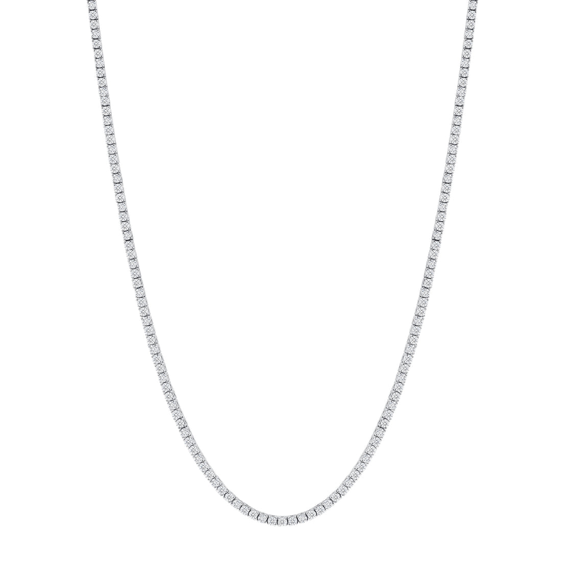 11.25CT Round Cut Diamond Tennis Necklace