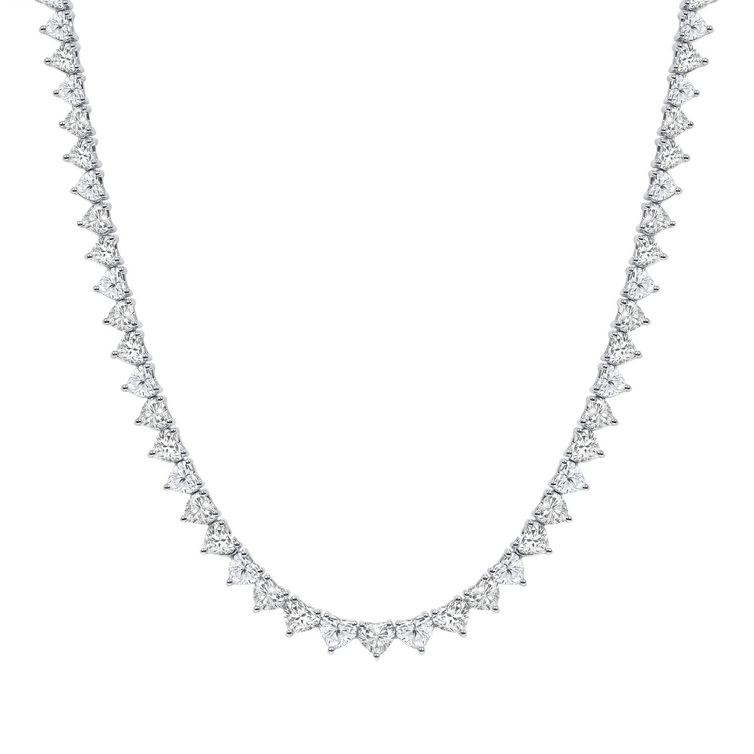 19.91CT Heart Shape Diamond Tennis Necklace