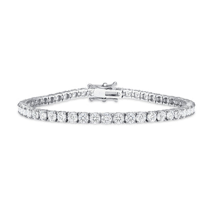 18k White Gold Round Brilliant 7.26CT Diamond Tennis Bracelet