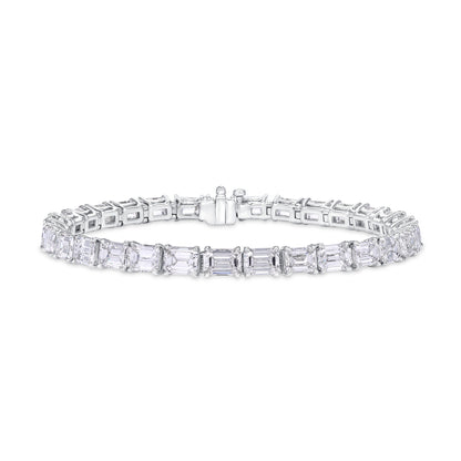 15.61CT Emerald Cut Diamond Tennis Bracelet