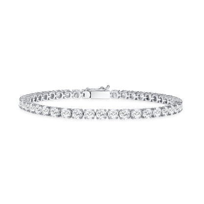 18k White Gold Round Brilliant 7.96CT Diamond Tennis Bracelet