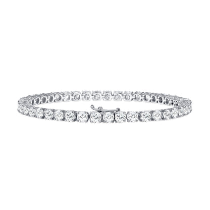 18k White Gold Round Brilliant 7.96CT Diamond Tennis Bracelet