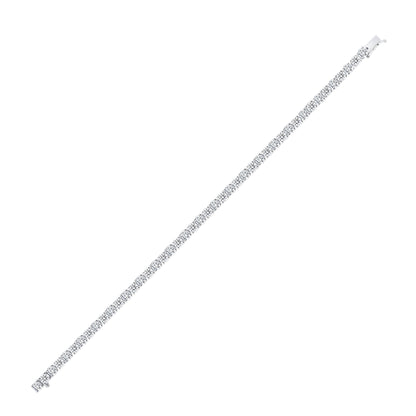 18k White Gold Round Brilliant 7.96CT Diamond Tennis Bracelet