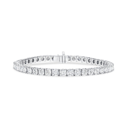 18k White Gold Round Brilliant 9.04CT Diamond Tennis Bracelet