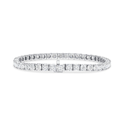 18k White Gold Round Brilliant 9.04CT Diamond Tennis Bracelet