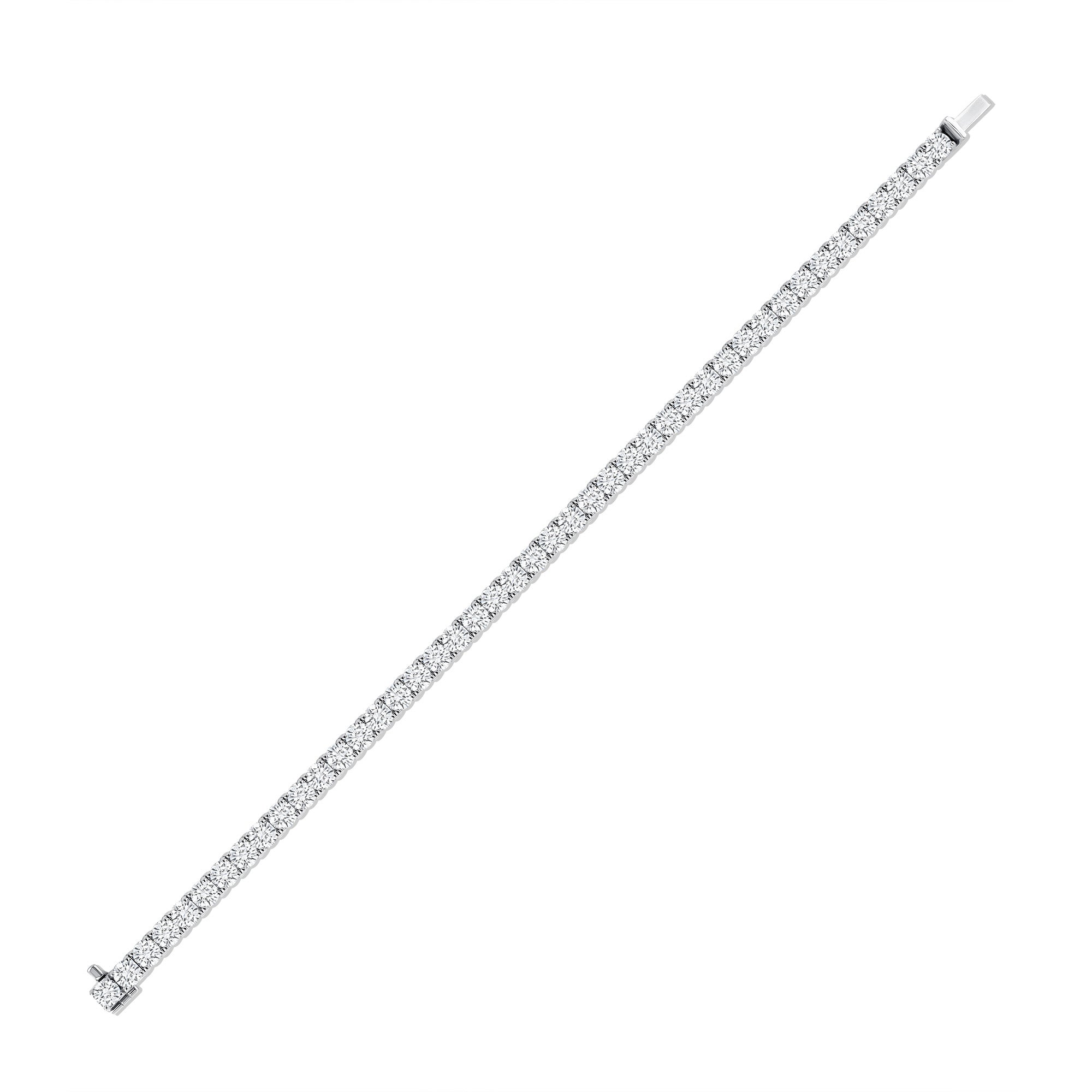 18k White Gold Round Brilliant 9.04CT Diamond Tennis Bracelet