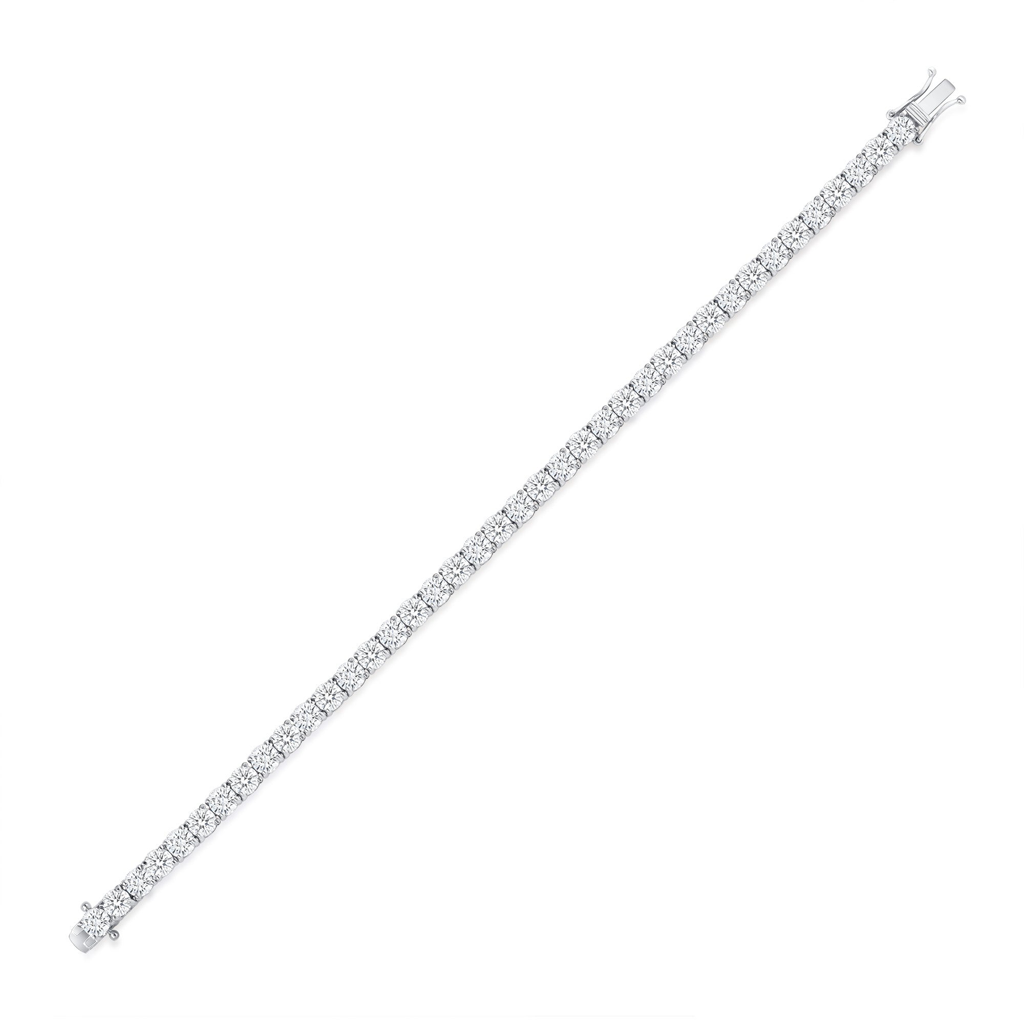 12.86CT Round Brilliant Diamond Tennis Bracelet