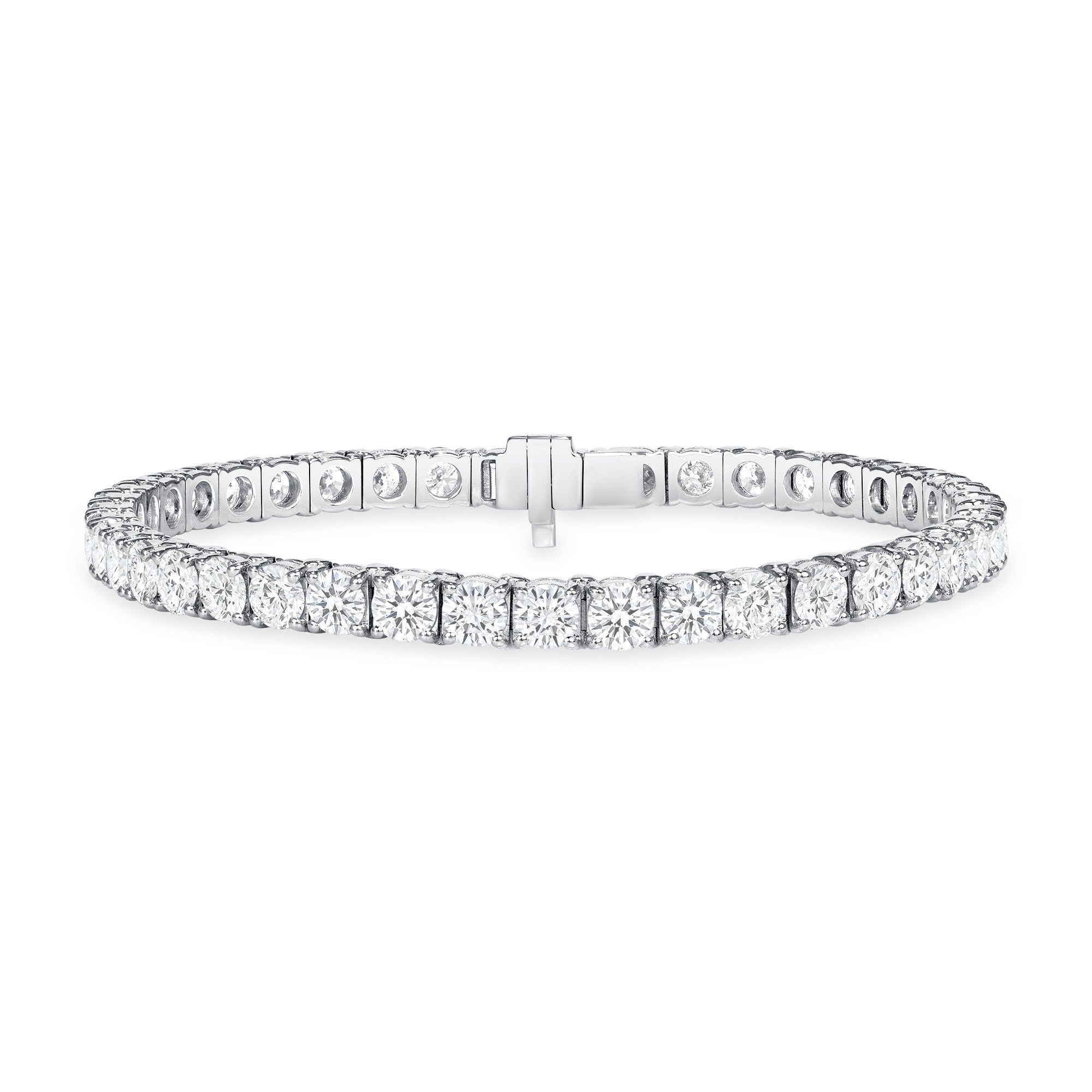 10.51CT Round Brilliant Diamond Tennis Bracelet