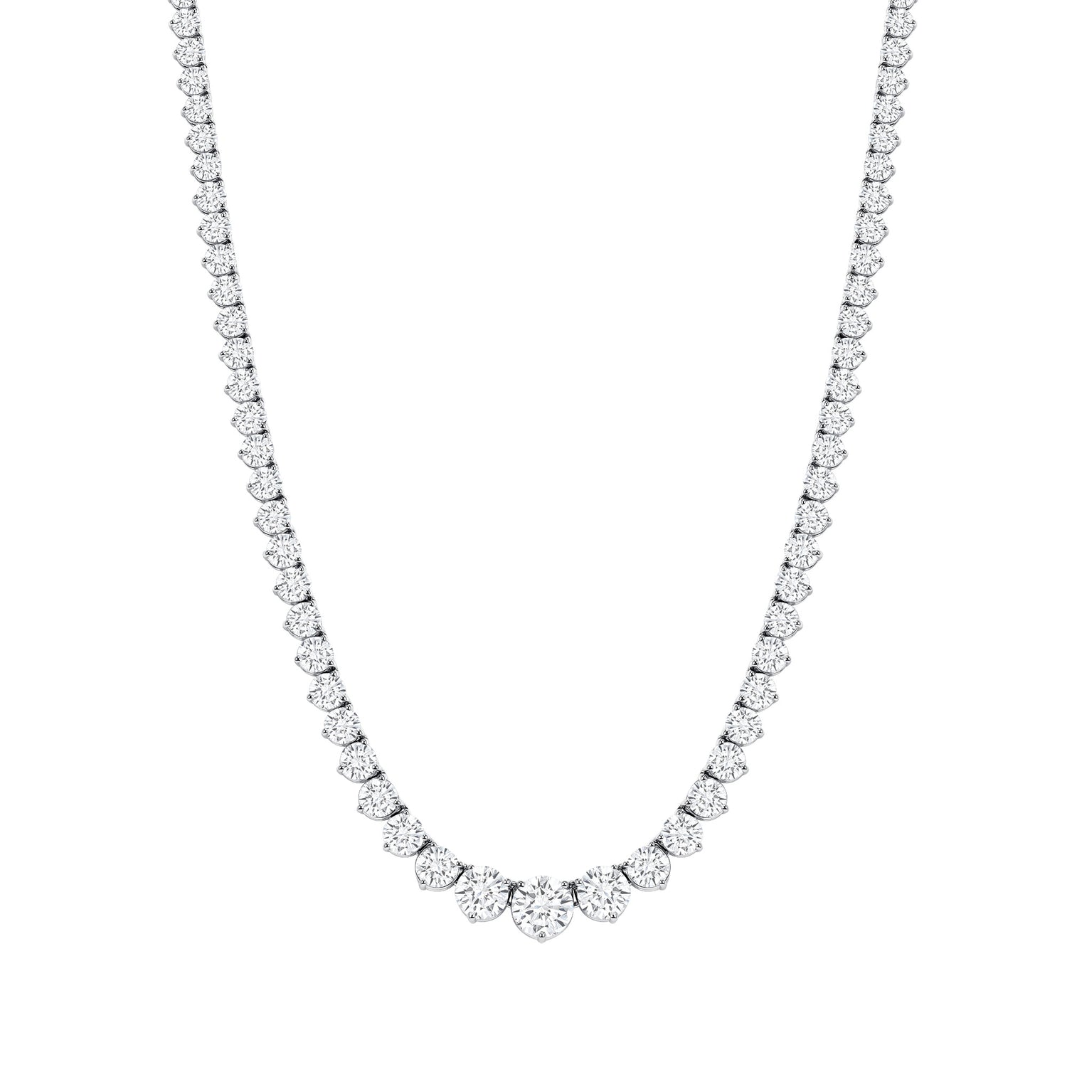 29.92CT Round Brilliant Diamond Riviera Necklace